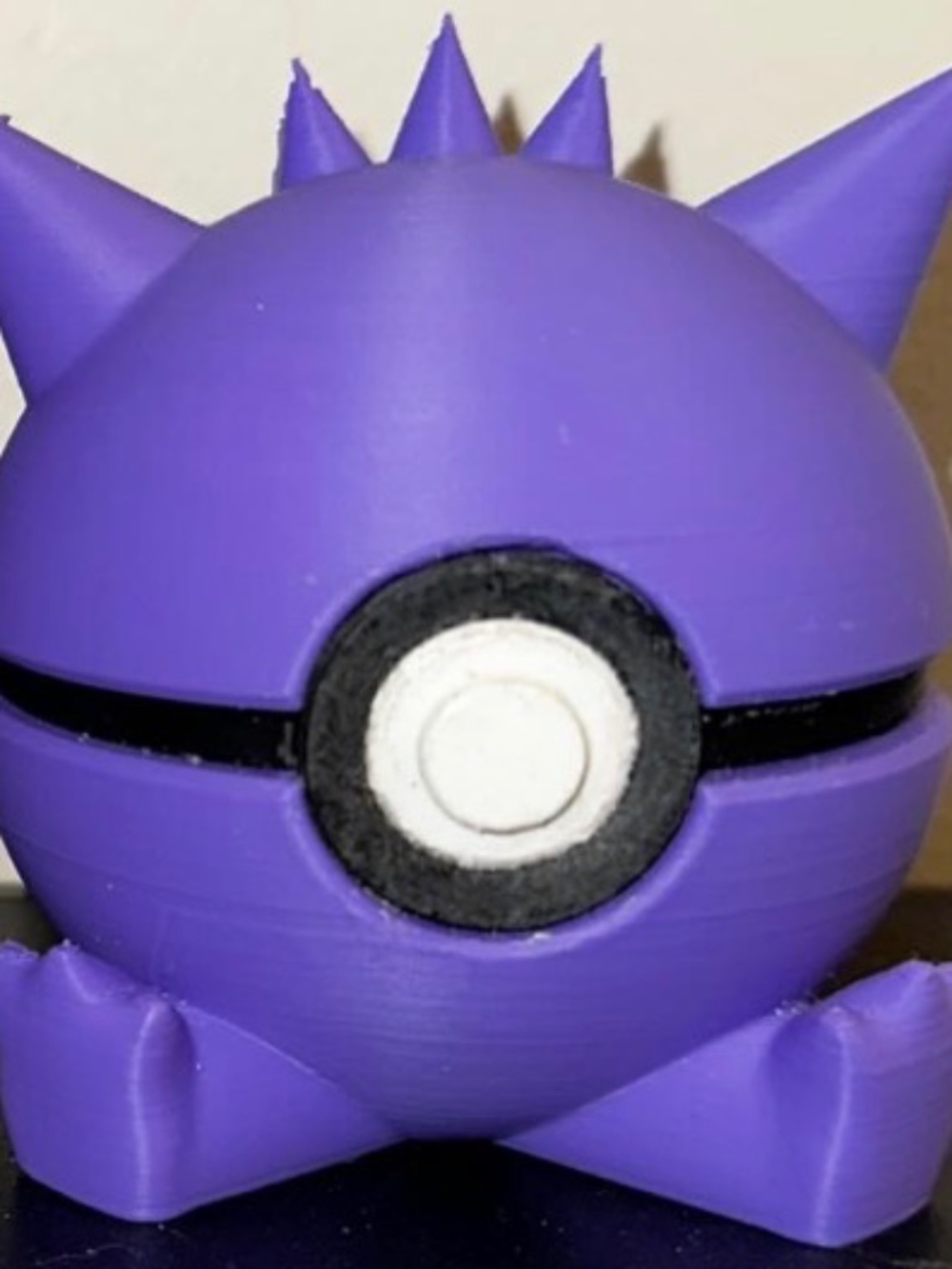 Spooky Purple Monster Ball Display – 3D Printed Ghost Creature Desk Decor